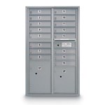 16 Door Standard 4C Mailbox with 2 Parcel Lockers